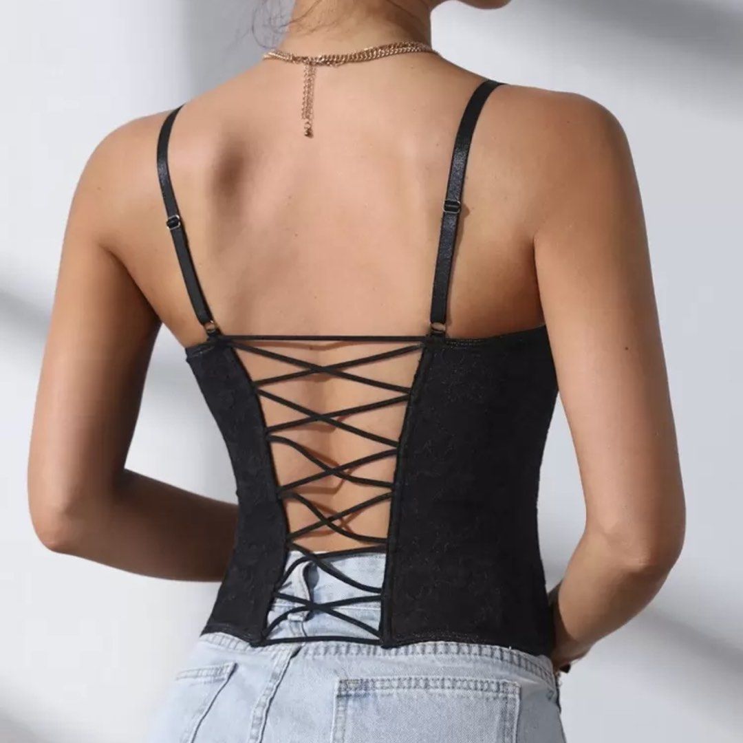 corset type lace top (Category: Sleeveless) located in Quezon City. Submitted by s.haaa (Listing ID 1461662820, Image 2). Description: .