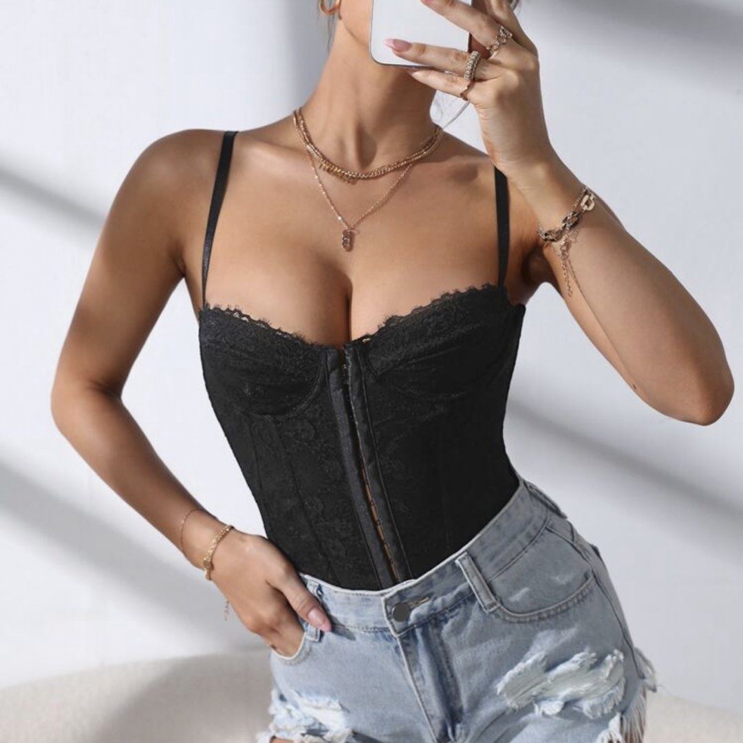 corset type lace top (Category: Sleeveless) located in Quezon City. Submitted by s.haaa (Listing ID 1461662820, Image 1). Description: .