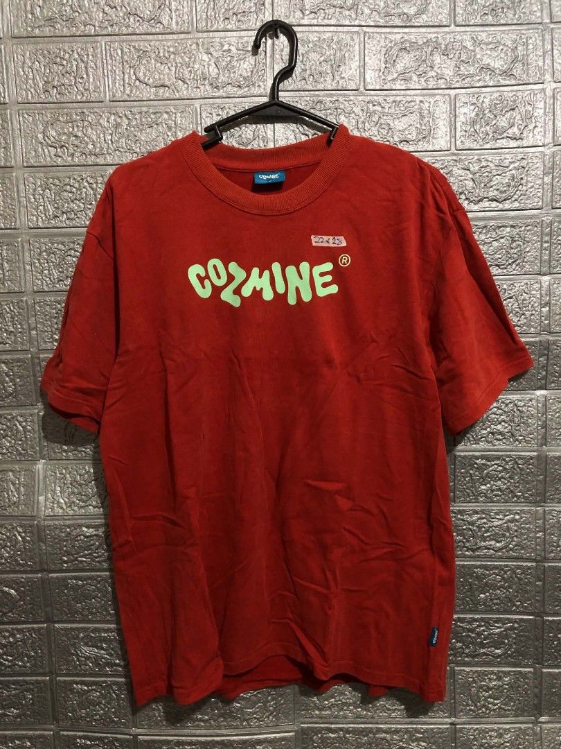 Cozmine Script Shirt (Category: Tshirts & Polo Shirts ) located in Manila. Submitted by wildshark-33d3 (Listing ID 1461773759, Image 1). Description: Authentic Good condition issue minimal light stain.