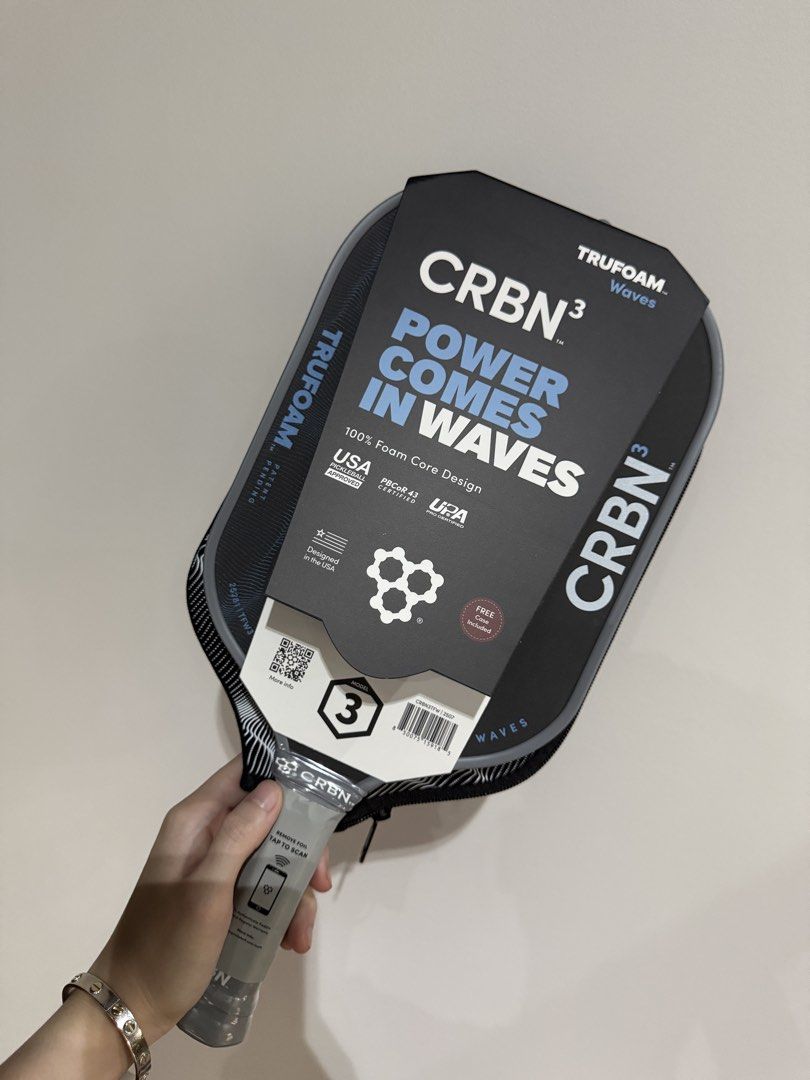 CRBN³ Trufoam Pickleball Paddle (Category: Racket and Ball Sports) located in Batangas. Submitted by sams16 (Listing ID 1461661807, Image 1). Description: CRBN³ pickleball paddle with advanced Trufoam technology - Brand New - With Case .