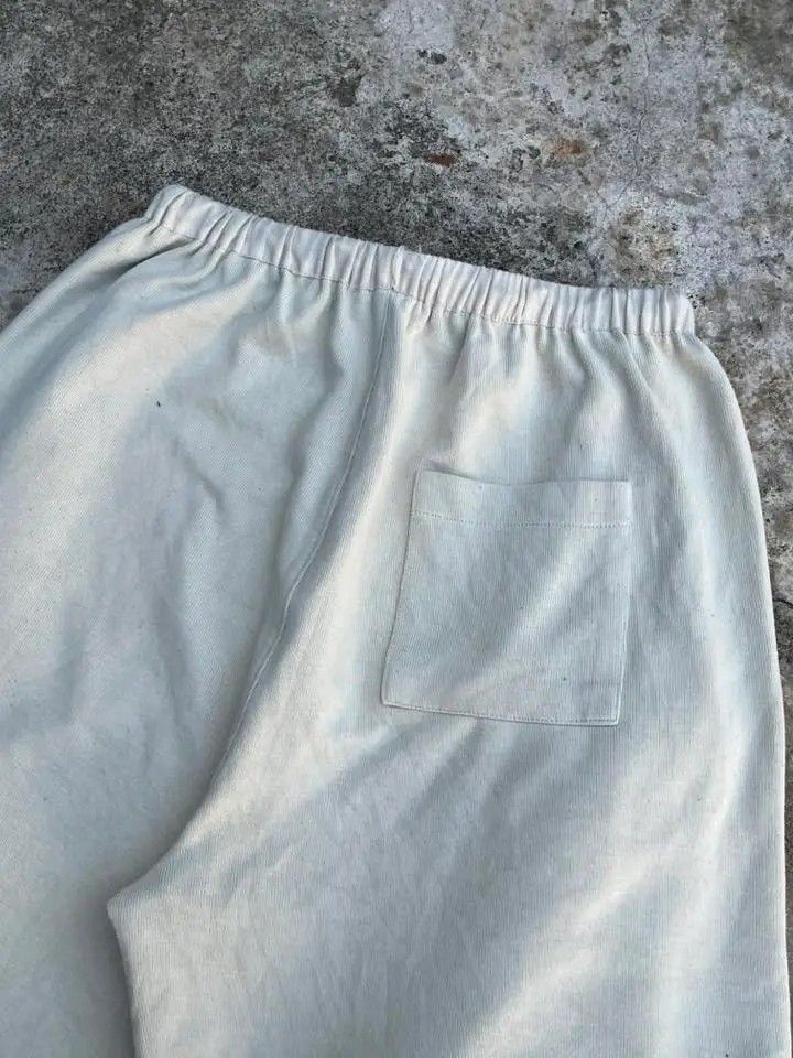 Cream Wide Leg Drawstring Pants (Category: Activewear) located in Trece Martires City. Submitted by jhaaamess (Listing ID 1461706214, Image 2). Description: - Cream colored wide-leg pants - Elastic waistband with adjustable drawstring - Side pockets and one back pocket - Comfortable and casual design - Perfect for everyday wear.