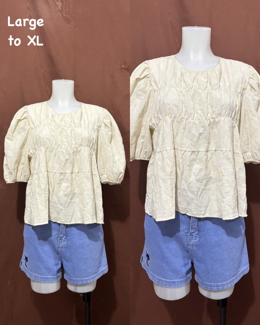 Cute Trendy Tops and Blouses (Category: Blouses) located in Tumauini. Submitted by prelovedbyjael (Listing ID 1461614779, Image 1). Description: 120 pesos each. Price negotiable. Magaganda po lahat yan. No flaws. Size indicated in each photo. You can message me for more pictures..