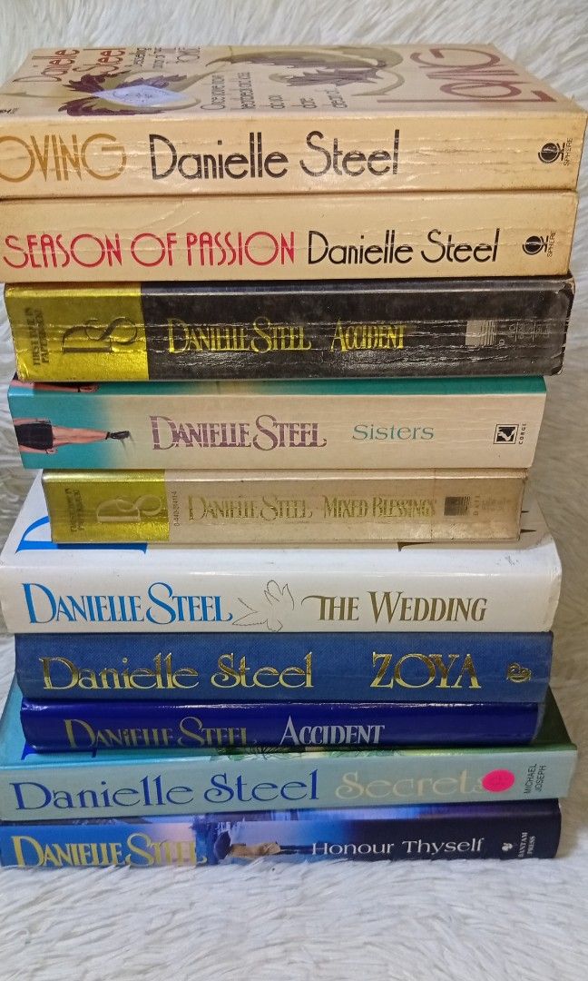 Danielle Steel Books (Category: Storybooks) located in Caloocan City. Submitted by Trendy_Sulit_Deals (Listing ID 1461720072, Image 1). Description: All of this books have tannings and creases, please manage your expectations. For individual pics kindly message me ☺️ List 1. Loving 2. Season of Passion 3. Accident 4. Sisters 5. Mixed Blessings Hardcover 1. The Wedding 2. Zoya 3. Accident 4. Secrets 5. Honour Thyself #daniellesteel #books #prelove