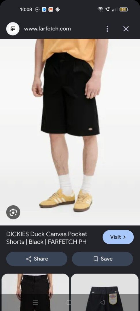 Dickies Black Canvas Pocket Shorts (Category: Shorts) located in Manila. Submitted by patriciab12636 (Listing ID 1461730653, Image 2). Description: -fit to size 34 only Classic black Dickies shorts - Made from durable canvas material - Features the iconic Dickies logo patch - Comfortable fit for everyday wear - Perfect for casual outfits - Easy to pair with t-shirts or polos.