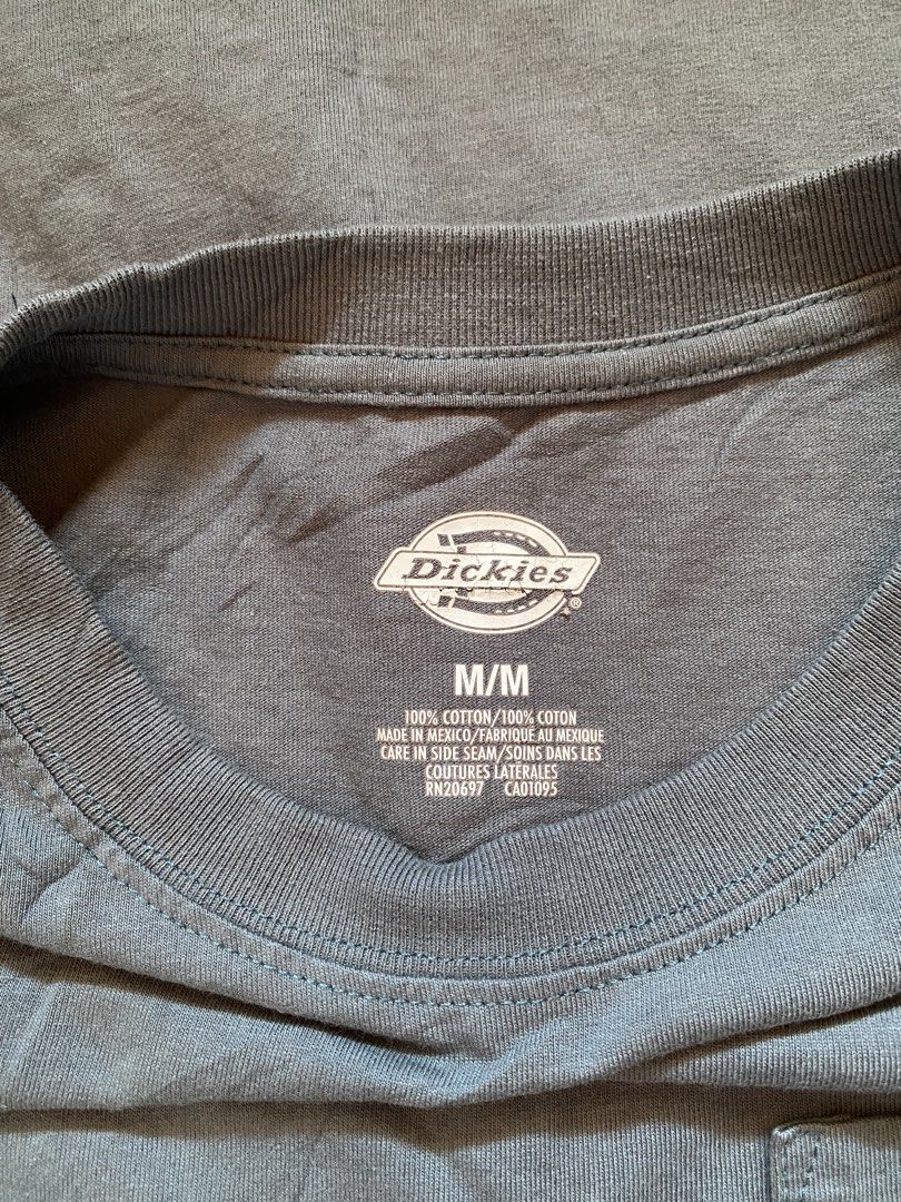 DICKIES POCKET TEE (Category: Tshirts & Polo Shirts ) located in Calbayog City. Submitted by urbanthrifty.cyp (Listing ID 1461580727, Image 3). Description: Medium on tag Dimes 20x28 10/10 color rate & condition Dark green in person.