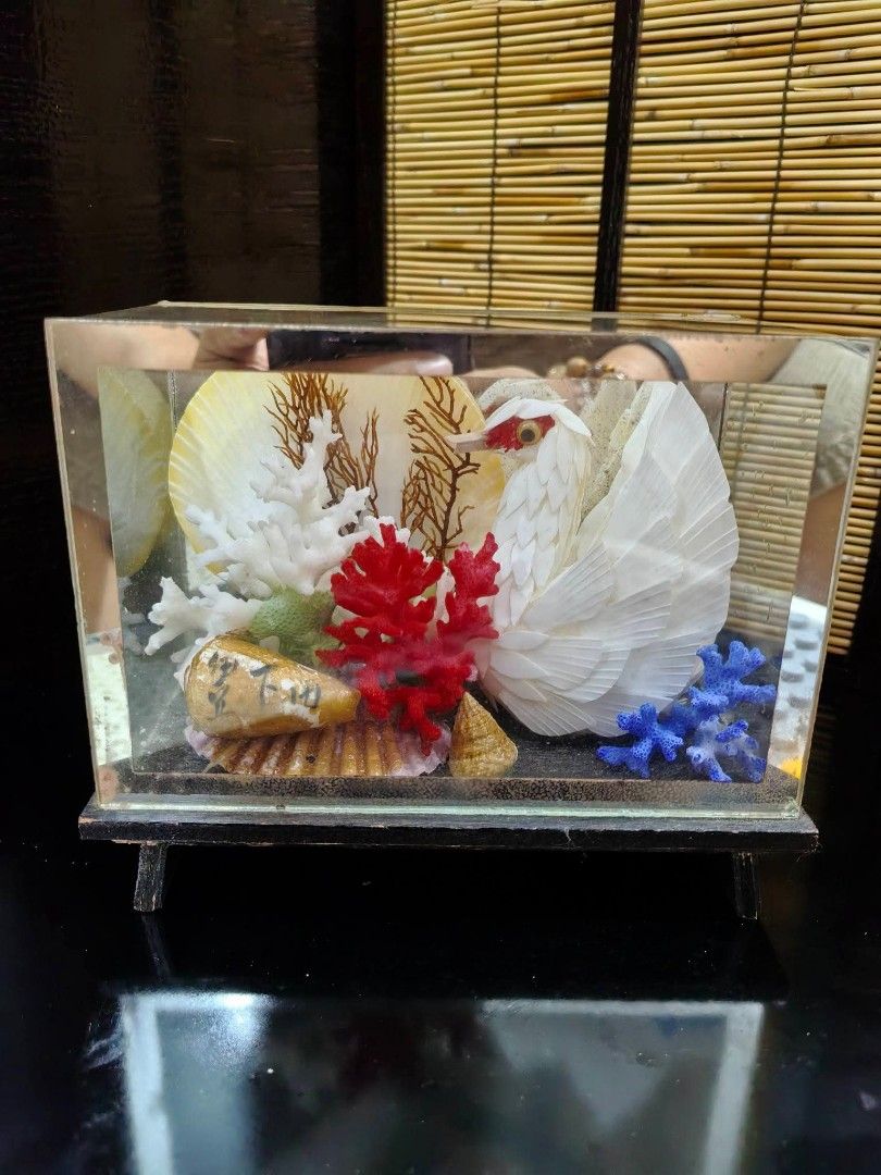 DIORAMA Glass Display Case (Category: Other Home Decor) located in Cebu City. Submitted by dudes_villanueva (Listing ID 1461660784, Image 1). Description: DIORAMA Glass Display Case 📌 Featuring an intricate handcrafted bird made from delicate white shells. 📌 In excellent condition. L6xW3.25xH4.75 in.
