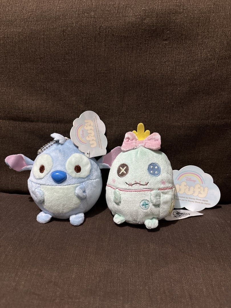 Disney Ufufy Stitch & Scrump Plush Set (Category: Plushies & Soft Toys) located in Taguig. Submitted by goofysofties (Listing ID 1461690152, Image 1). Description: - Authentic Disney Ufufy Stitch & Scrump Plush Set - Made from soft, premium plush material - Features a round, huggable design - Stitch in light blue, Scrump in mint green - Includes cute details like bows and crowns - Brand new with original tags - Officially from the Disney Store Ja