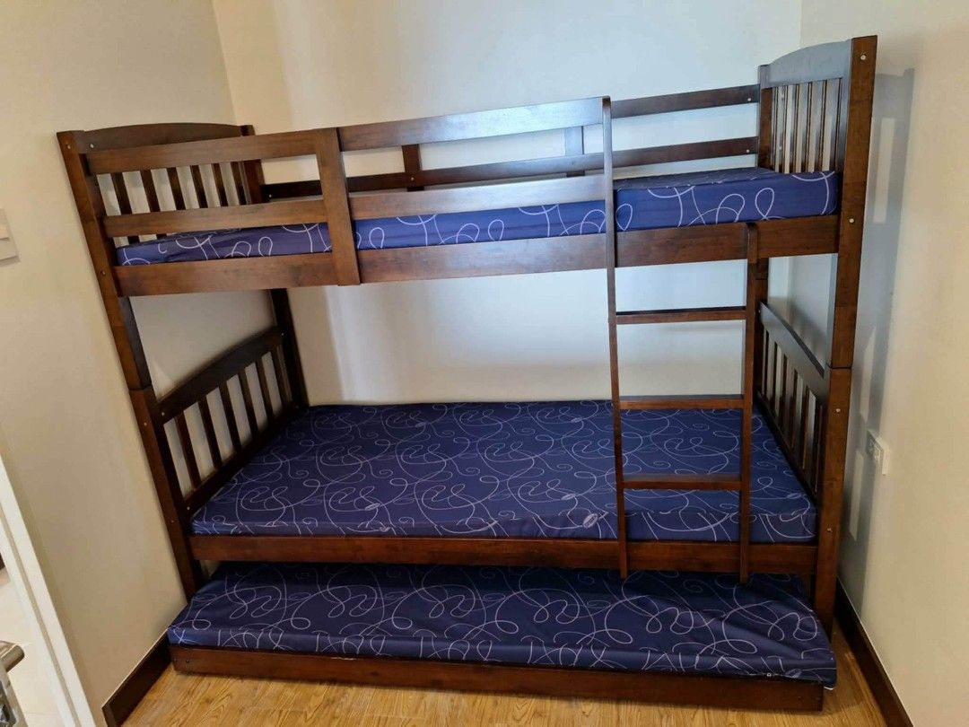 DOUBLE DECK PULL OUT W/ URATEX FOAM (Category: Bed Frames & Mattresses) located in Manila. Submitted by maricel_10dorado (Listing ID 1461698210, Image 1). Description: Brand new item On hand stock Free assembly Ready to deliver Accept Bulk orders Cash on delivery Pm for past transaction 639649452374.