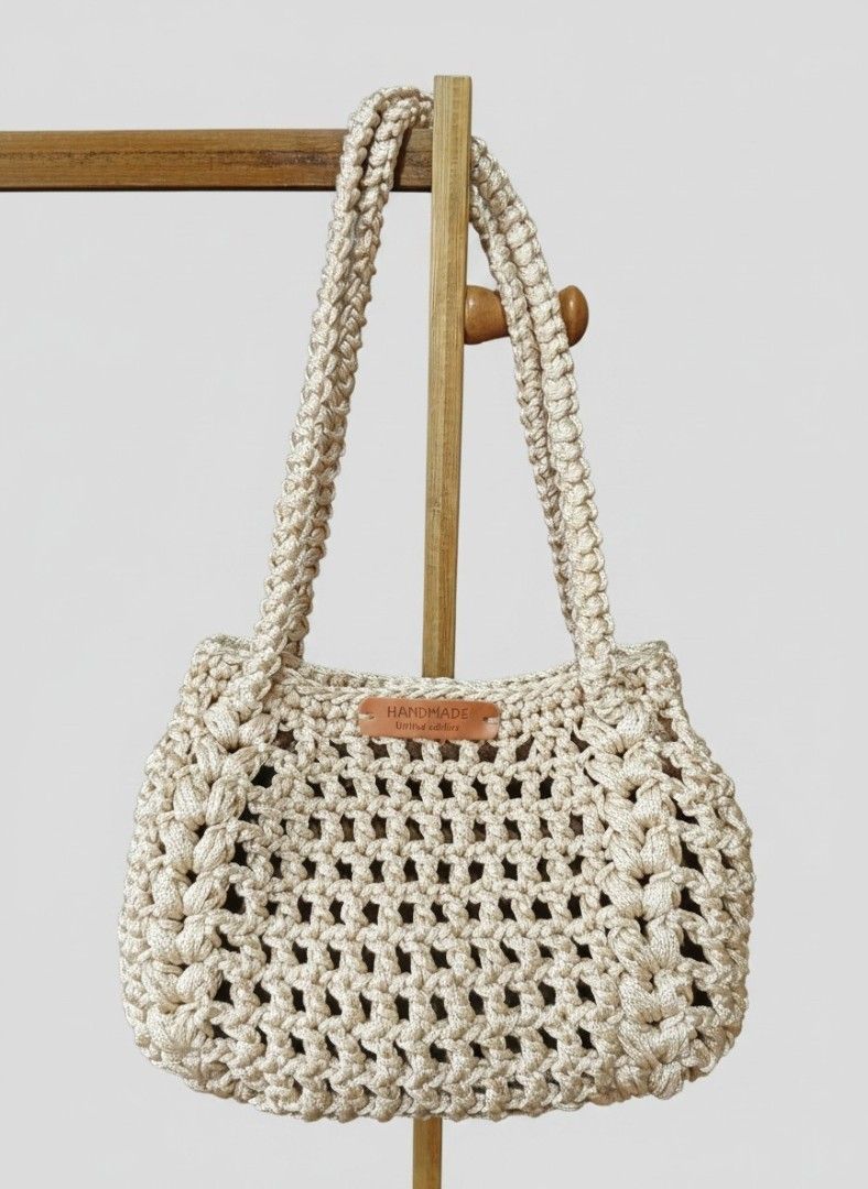 EALA Two-way Crochet Bag (Category: Shoulder Bags) located in Cavite. Submitted by j_creations18 (Listing ID 1461577997, Image 2). Description: ✨ Meet the Eala Two-Way Crochet Bag ✨ 🤎 Handcrafted with care, designed for effortless style, and made to carry your everyday essentials. A timeless piece you'll reach for again and again. 🧶 Available onhand in Rice White, Beige, Khaki & Coffee and for preorder forother colors. P1199 - with felt insert 