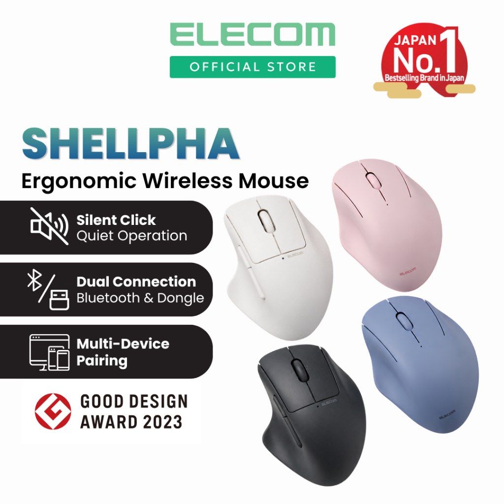 Elecom Shellpha Bluetooth Mouse White (Category: Mouse & Mousepads) located in Singapore. Submitted by altaria (Listing ID 1461770637, Image 1). Description: I just bought it at challenger for 29.9 but i find it way too big :( Will come it with box and 1 year warranty from challenger .
