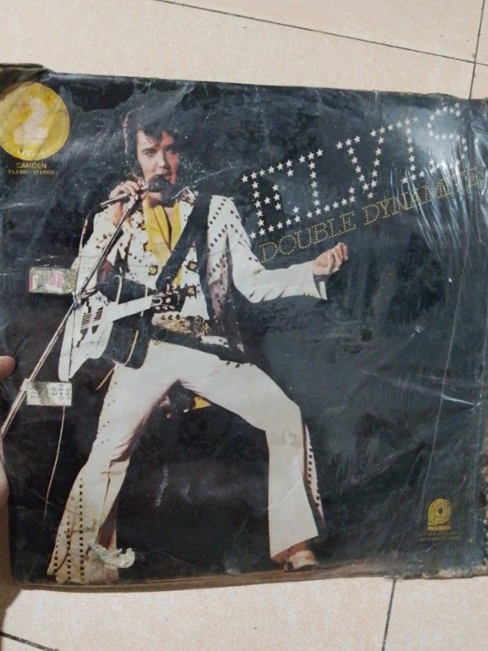 Elvis Presley (Category: Vinyls) located in Quezon City. Submitted by mhond-ray192512 (Listing ID 1461568395, Image 1). Description: Vintage Elvis Presley double dynamite 1975 Vinyl..