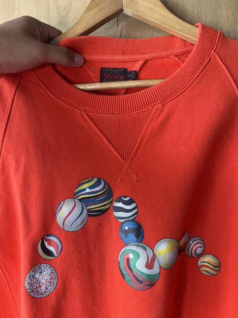 EVISU CREWNECK RARE (Category: Coats, Jackets and Outerwear) located in Cebu City. Submitted by generics_dept (Listing ID 1461594191, Image 2). Description: 22x27 Good condition Flawless Needs wash only.