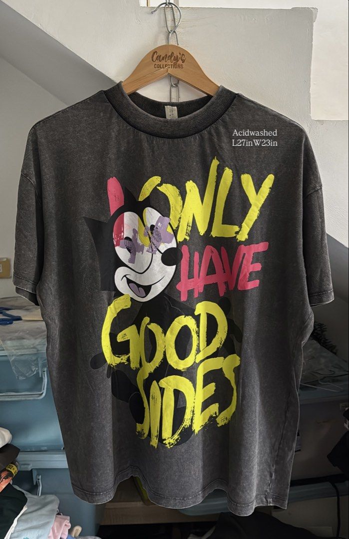 FELIX THE CAT (Category: Tshirts & Polo Shirts ) located in Cavite. Submitted by handpickedshirts (Listing ID 1461602061, Image 1). Description: Brand new Faded dark gray fabric, faded prints - style Approx L27in W23in laid flat Best fits M to XL frames Crew neck No backprint.