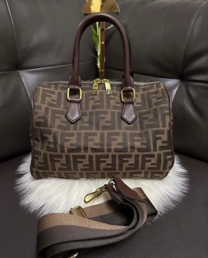 Fendi Bag Top Handle (Category: Luxury Bags & Wallets) located in Mandaue City. Submitted by ludz_0246 (Listing ID 1460647441, Image 1). Description: Dustbag In 28cm Canvas Material Two Way Bag Top handle Detachableand Adjustable Strap Coded and Etekita Actual photo.