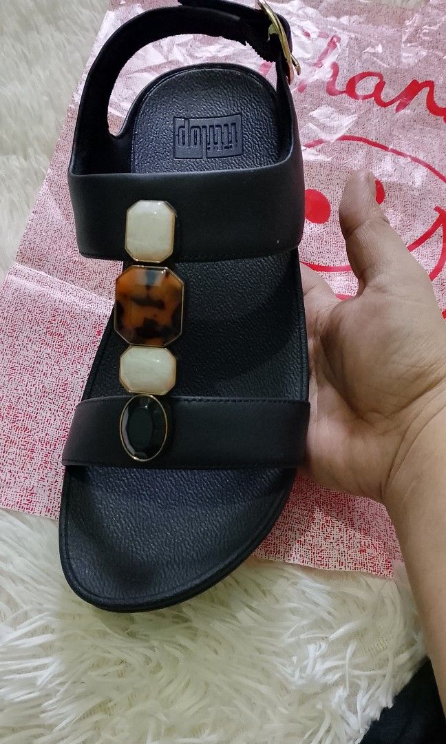 Fino Multi -stone Leather backstap Sandal (Category: Sandals) located in Muntinlupa City. Submitted by jcualquera (Listing ID 1461640470, Image 1). Description: onhand size US6/US7/US8 Gcash bank transfer pay today shipped tom via lbc or j&t.