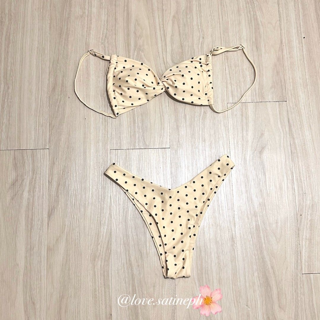 Floral Print Triangle Bikini Set (Category: Bikinis & Swimsuits) located in Manila. Submitted by love.satineph (Listing ID 1461605646, Image 3). Description: - Adorable floral print bikini set - Triangle top with adjustable tie straps - Matching bottoms with adjustable tie sides - Ideal for beach days and pool parties - Lightweight and comfortable material - Get ready for summer!.