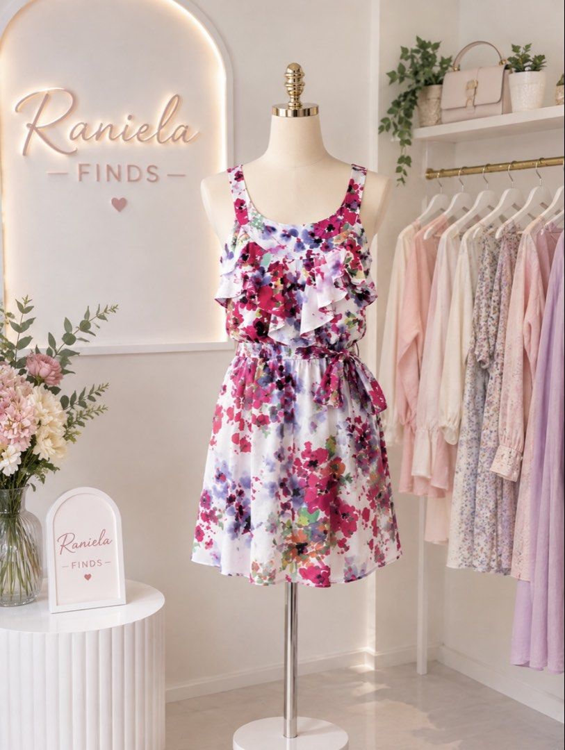 Floral Ruffle Dress – Size M (Category: Dresses) located in Quezon City. Submitted by ranielafinds (Listing ID 1461686130, Image 1). Description: Floral Ruffle Dress 🌸 Pretty floral print with ruffle details in front. Comfortable and easy to wear. Size: M Condition: Good condition, no issues at all..