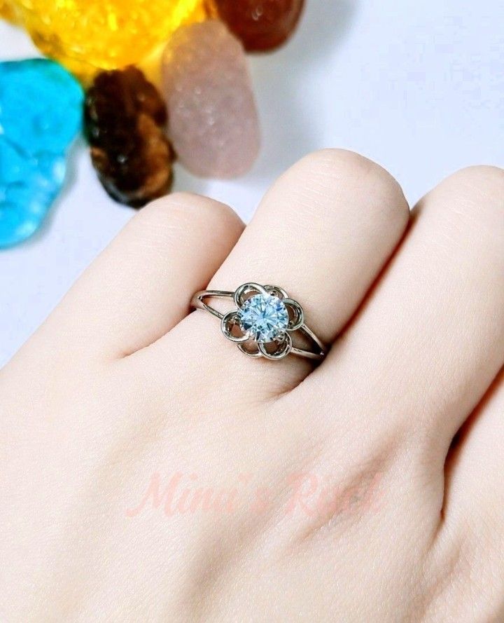 Flower Bloom Moissanite Ring | Elegant Silver Adjustable Ring (Category: Rings) located in Taguig. Submitted by mimisrack (Listing ID 1461640494, Image 1). Description: 🩶A delicate flower-inspired moissanite ring that sparkles beautifully from every angle -Elegant flower bloom design with dainty open petal detailing -Silver-toned setting gives a classy timeless look -Minimalist yet luxurious aesthetic that matches any outfit -Perfect as a gift, 