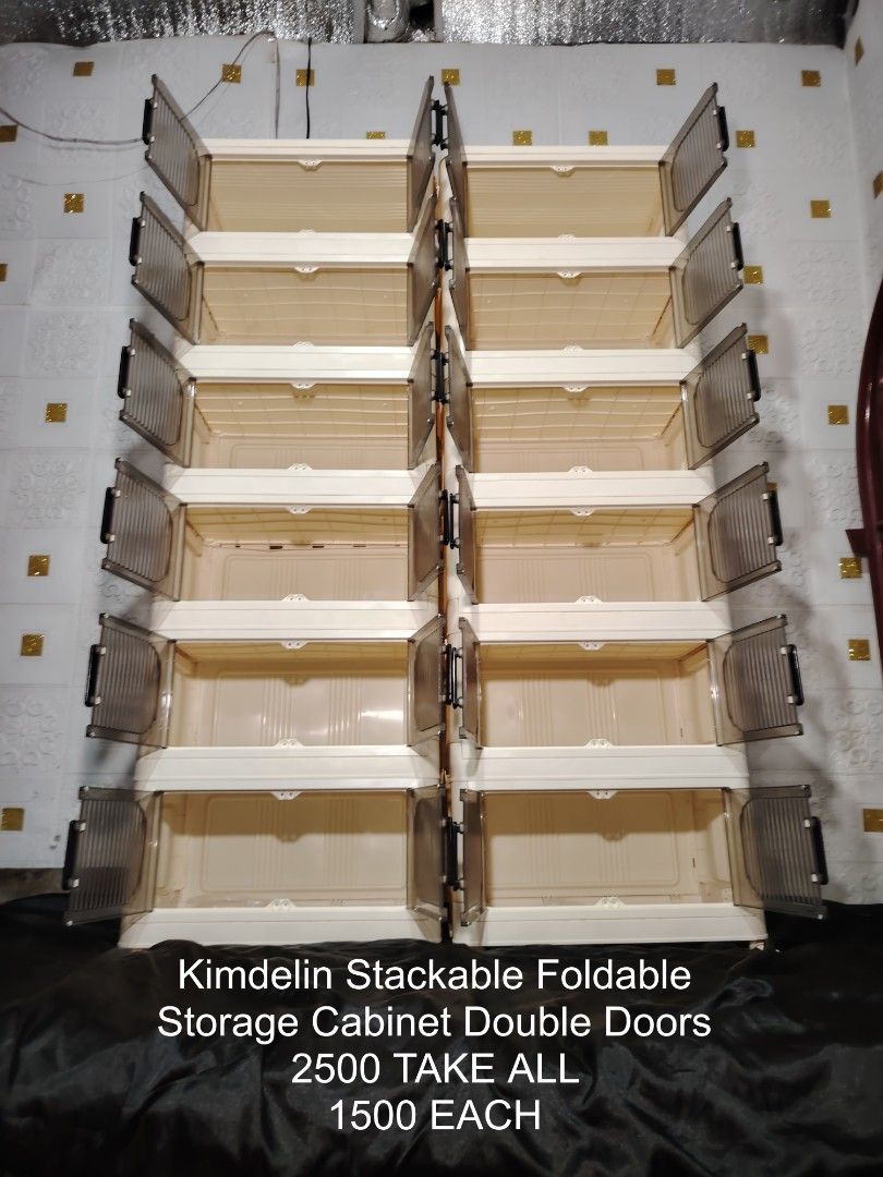 Foldable Stackable Foldable storage cabinet double doors (Category: Shelves, Cabinets & Racks) located in Manila. Submitted by jhaymar_hernandez (Listing ID 1461603394, Image 2). Description: Storage Cabinet Double Doors 1500 EACH 2500 TAKE ALL LOCATION COGEO GATE 2 ANTIPOLO CITY.