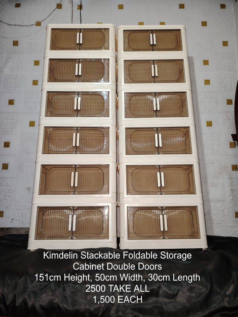 Foldable Stackable Foldable storage cabinet double doors (Category: Shelves, Cabinets & Racks) located in Manila. Submitted by jhaymar_hernandez (Listing ID 1461603394, Image 1). Description: Storage Cabinet Double Doors 1500 EACH 2500 TAKE ALL LOCATION COGEO GATE 2 ANTIPOLO CITY.