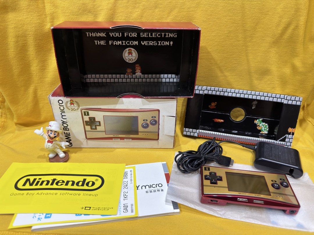 Gameboy Micro and Super Mario collection (Category: Nintendo) located in Cavite. Submitted by majoh_retro (Listing ID 1461701347, Image 2). Description: Downsizing my collection for a new hobby! Take all for ₱25,000 down to 18,000 Please note di na po kasama gameboy gallery Mostly in mint condition please check photos for details. This is the set you see in my glass cab. 🎮Gameboy Micro (CIB) with original japan charger, manual matching serial an