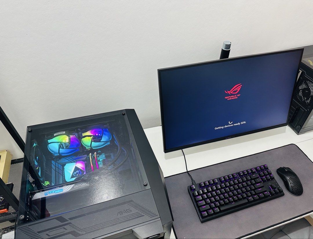 Gaming PC - Intel i7 13700KF / RTX 4060TI (Category: Desktops) located in Manila. Submitted by pad.builds (Listing ID 1461620495, Image 1). Description: System unit for sale (Personally Owned) Intel Core i7-13700KF Processor 16 Cores + 24 Threads ROG STRIX B660-F GAMING WIFI Motherboard Built-in Wi-Fi 6 GSKILL TRIDENT Z5 RGB BLACK 32GB (2 x 16GB) 6000 MHz DDR5 Zotac Gaming RTX 4060 Ti Twin Edge - 8GB Seasonic S12 III 650W - 80 Plus Bronze MSI Mag
