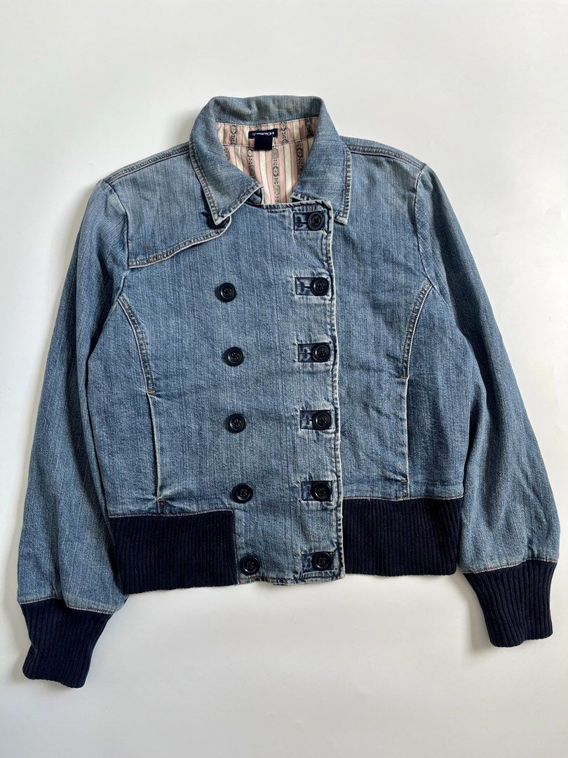 Gap Double Button Jacket (Category: Coats, Jackets and Outerwear) located in Imus. Submitted by streetgrails.ph (Listing ID 1461608271, Image 2). Description: GAP DOUBLE BUTTON JACKET 22 x 24 ( size xl on tag ) in excellent condition 9/10 color rate no issue! imus cavite loc! 📍 courier/mode of delivery: j&t or lalamove mode of payment: payment first thru gcash only! 📌 no return/refund! 📌 can send proof of legitimacy! .