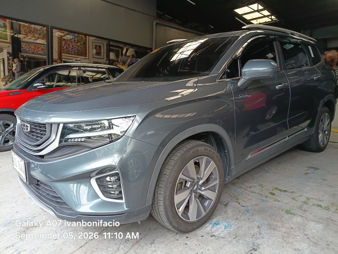 Geely Okavango Urban Plus Auto (Category: Used Cars) located in Pasig City. Submitted by ivanbonifacio1218 (Listing ID 1390688537, Image 1). Description: 2023 Geely Okavango Urban Plus Automatic Price: P750,000 Negotiable Good Running Condition Ready for Long Drive Mild Hybrid 48V EMS Panoramic Sunroof Keyless Push Start Fresh in and out Top of the Line Not Flooded No issues Foglamps With DRL All Power 7 Seaters Cold Aircon 360 Camera Power Seats