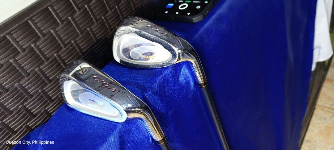 Giga Golf Irons "more ride" by Mamiya-OP Flex-L (Category: Golf) located in Manila. Submitted by yeonmei5614747 (Listing ID 1461620321, Image 2). Description: - Set of Giga More Ride golf irons - Mamiya-OP shafts - Flex-L shaft flex - Made in Japan - High-quality clubs for your game pitching wedge and 9i 1500 each. .
