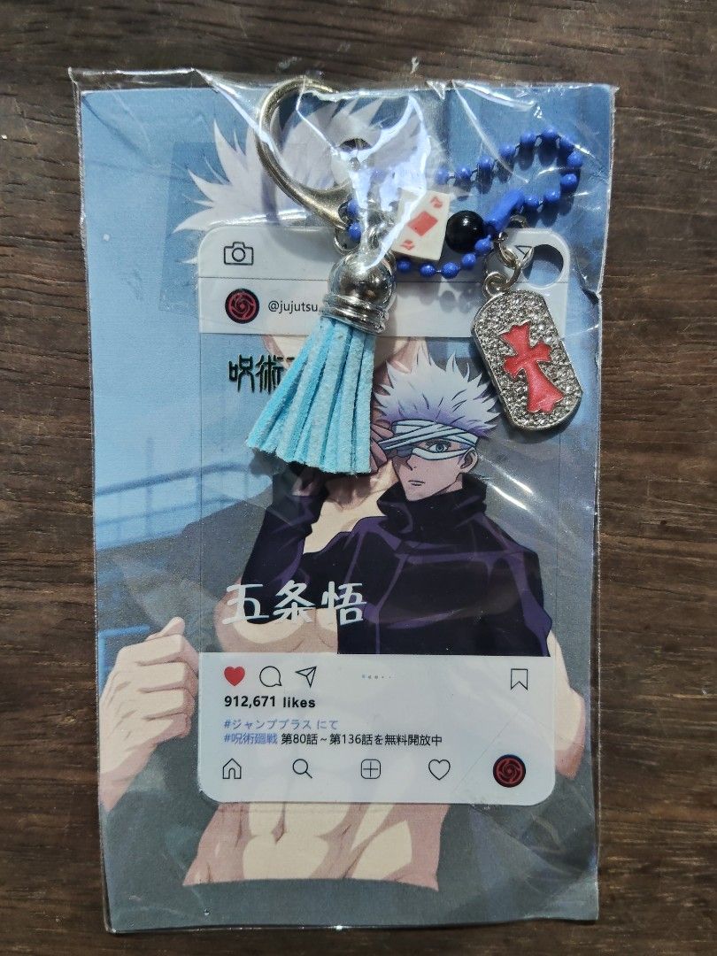 Gojo Satoru Instagram Keychain Fanmerch (Category: J-Wave Merchandise) located in Puerto Princesa. Submitted by marsie1937 (Listing ID 1461680996, Image 1). Description: 99 each Jujutsu Kaisen Gojo Satoru Fanmade Instagram Beaded Keychain.