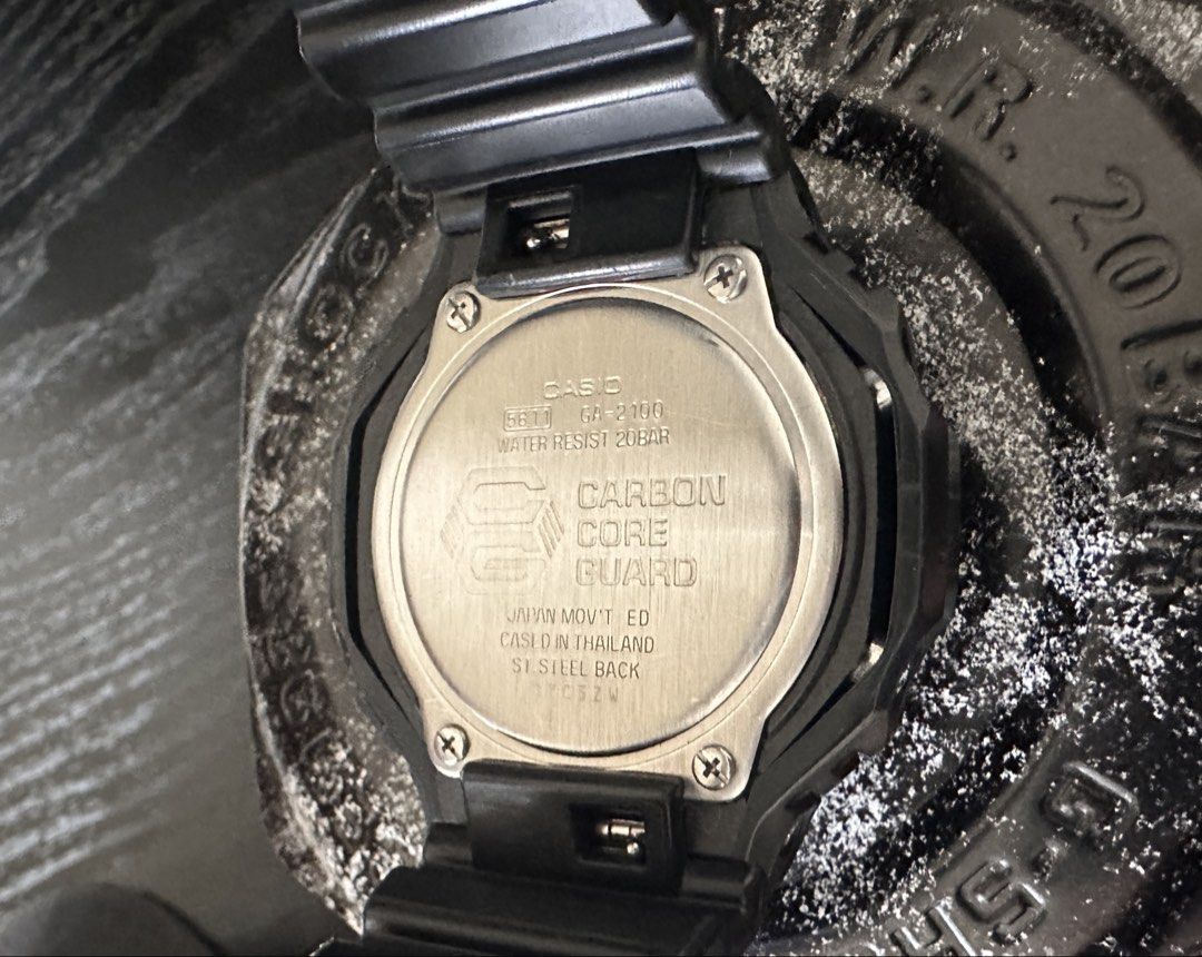 G-Shock GA-2100-1A - NEGOTIABLE (Category: Men's Watches) located in Mandaluyong City. Submitted by humstrat (Listing ID 1461604213, Image 2). Description: Feel free to offer - 💯 legit Orig price 8150 Shipping fee not included Mechanically 100% working Minor aesthetic flaw: minimal transparent coating peeling off at some edges but barely noticeable..