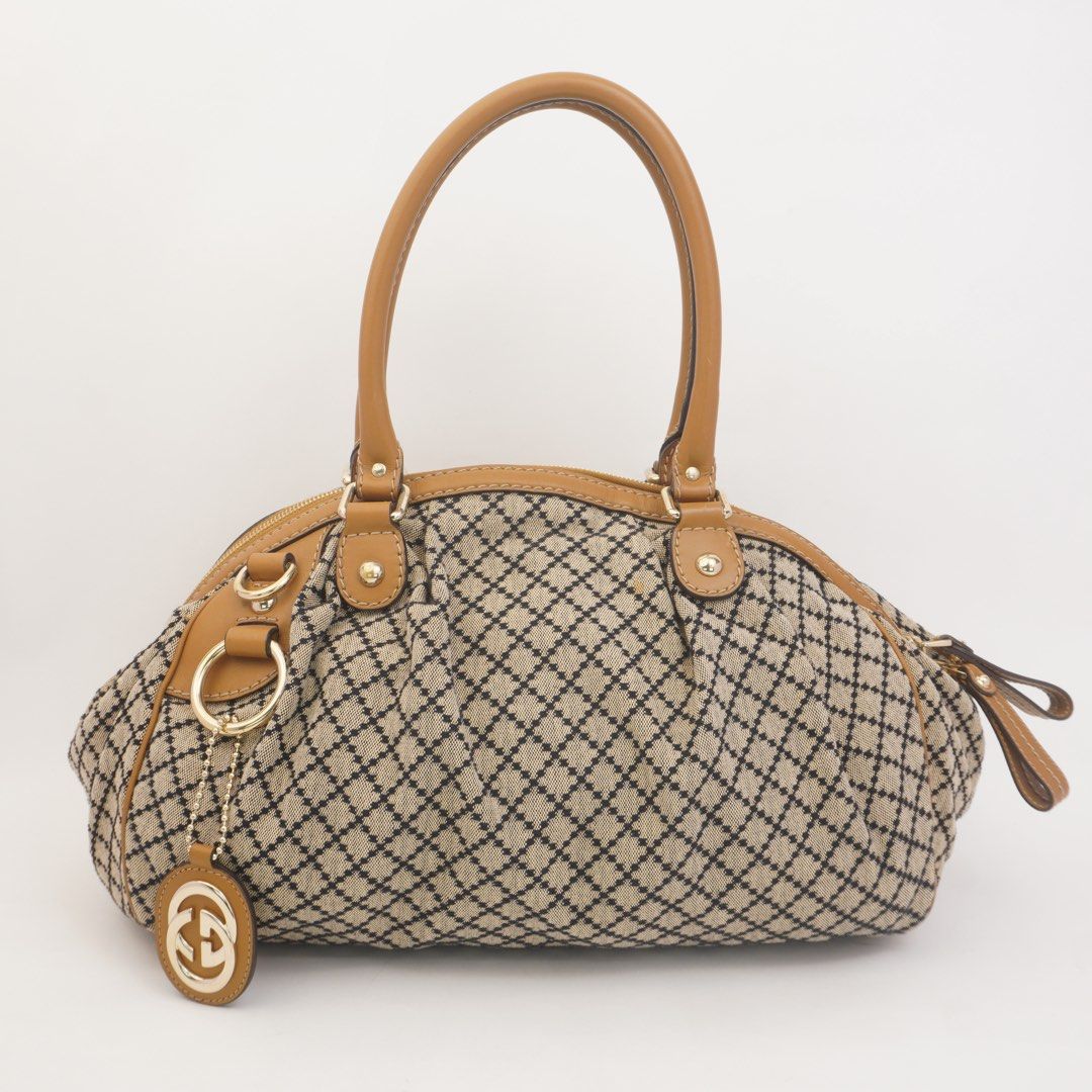 Gucci Diamante Sukey Tote Bag (Category: Luxury Bags & Wallets) located in Taguig. Submitted by dluxenest (Listing ID 1461628195, Image 1). Description: Last price posted You may follow us on IG : dluxenest FB : Dragons Luxe Nest.