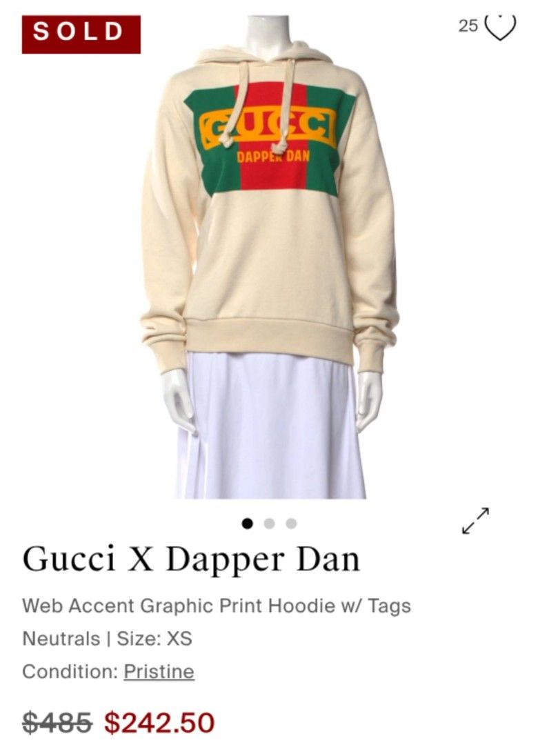 Gucci x Dapper Dan (Category: Hoodies) located in Manila. Submitted by wildshark-33d3 (Listing ID 1461681205, Image 2). Description: Authentic Excellent condition Issue check last pictures.