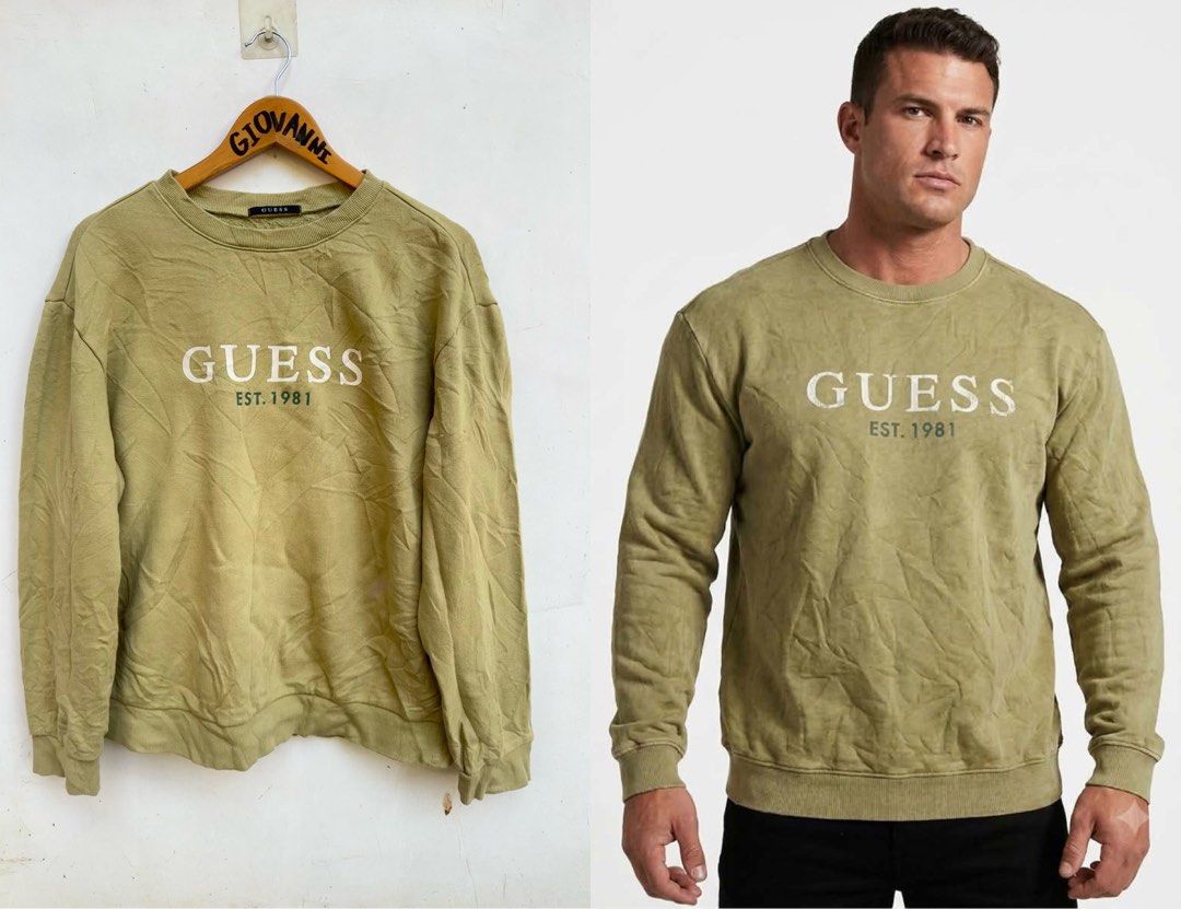 Guess Sweatshirt (Category: Hoodies) located in Ozamiz City. Submitted by quick_done_deals (Listing ID 1461708140, Image 1). Description: 🛒 ** Guess Sweatshirt ** 💯 Excellent Condition 📐 Dimes: L28xW24 (L) 🔍 Issue: None 🎨 Color Rate: 9.5 / 10.