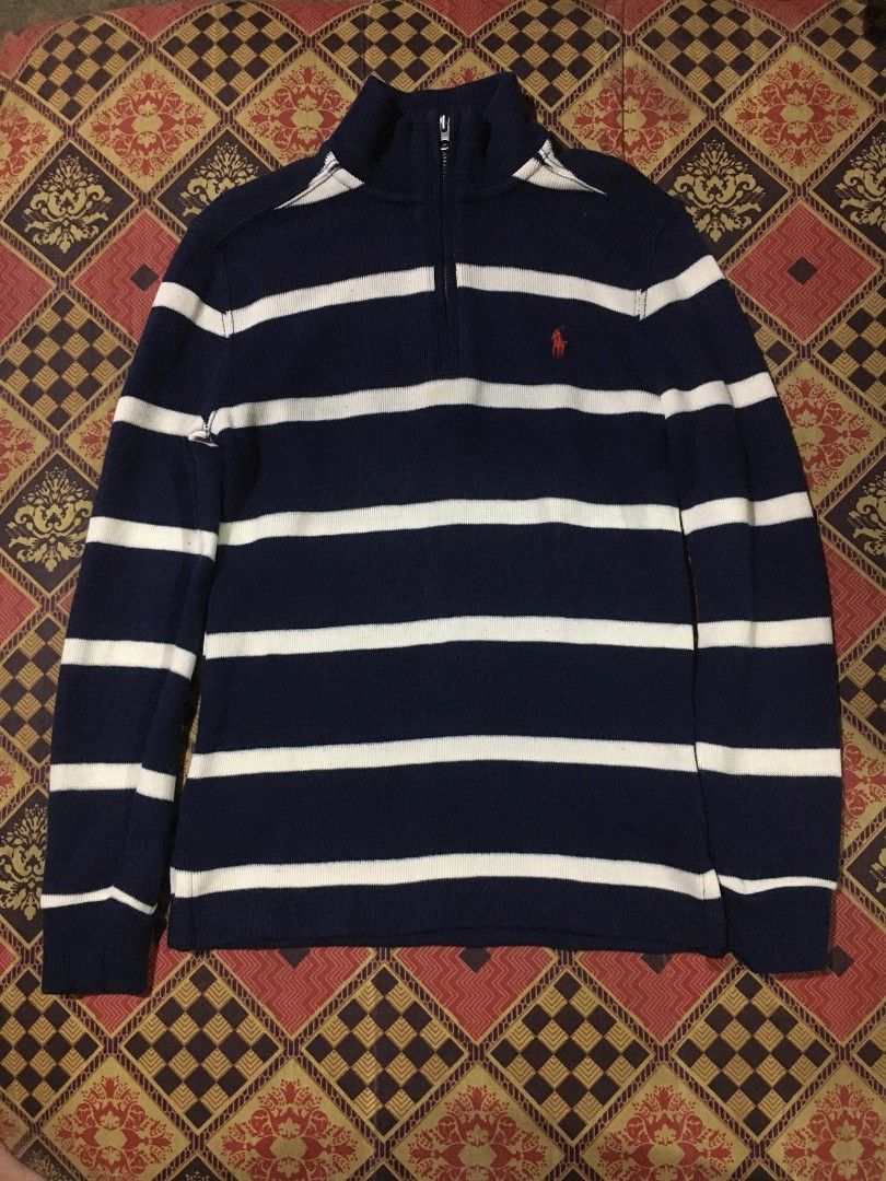 half-zip sweater by Polo Ralph Lauren, (Category: Coats, Jackets and Outerwear) located in Quezon City. Submitted by thriftyzx (Listing ID 1461618024, Image 1). Description: half-zip sweater by Polo Ralph Lauren Size 7 Width: 12 length: 19 Excellent Condition No issue 1500 Freeshipping Location: QC.
