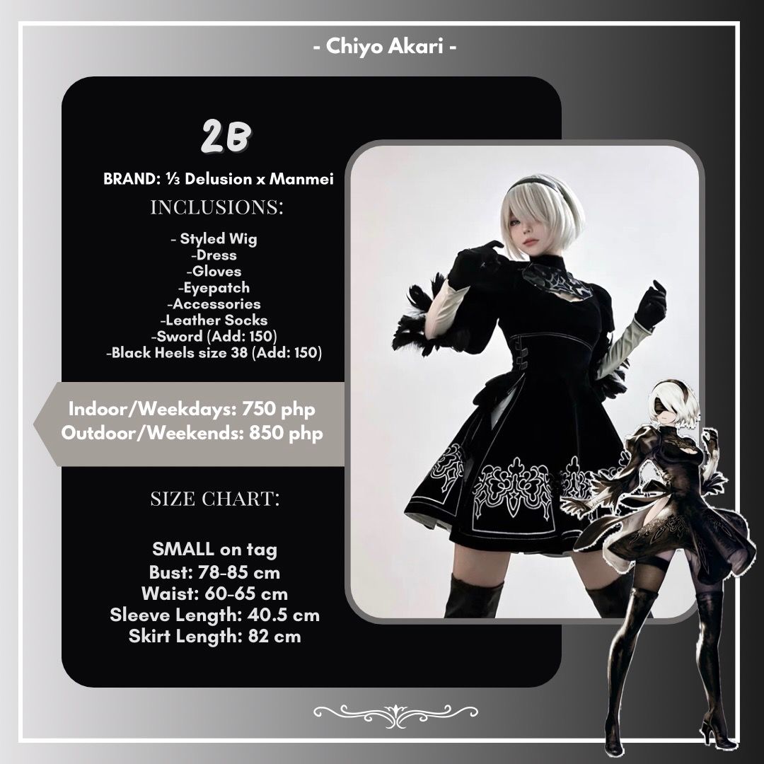 Halloween Cosplay Fullset Rentals (Category: Sets or Coordinates) located in Quezon City. Submitted by gellliiichii (Listing ID 1461782258, Image 3). Description: Halloween cosplay fullset rentals Size XS–M Please message Akari Cos Rentals / Chiyo Akari on Facebook if I’m unable to reply within the day..