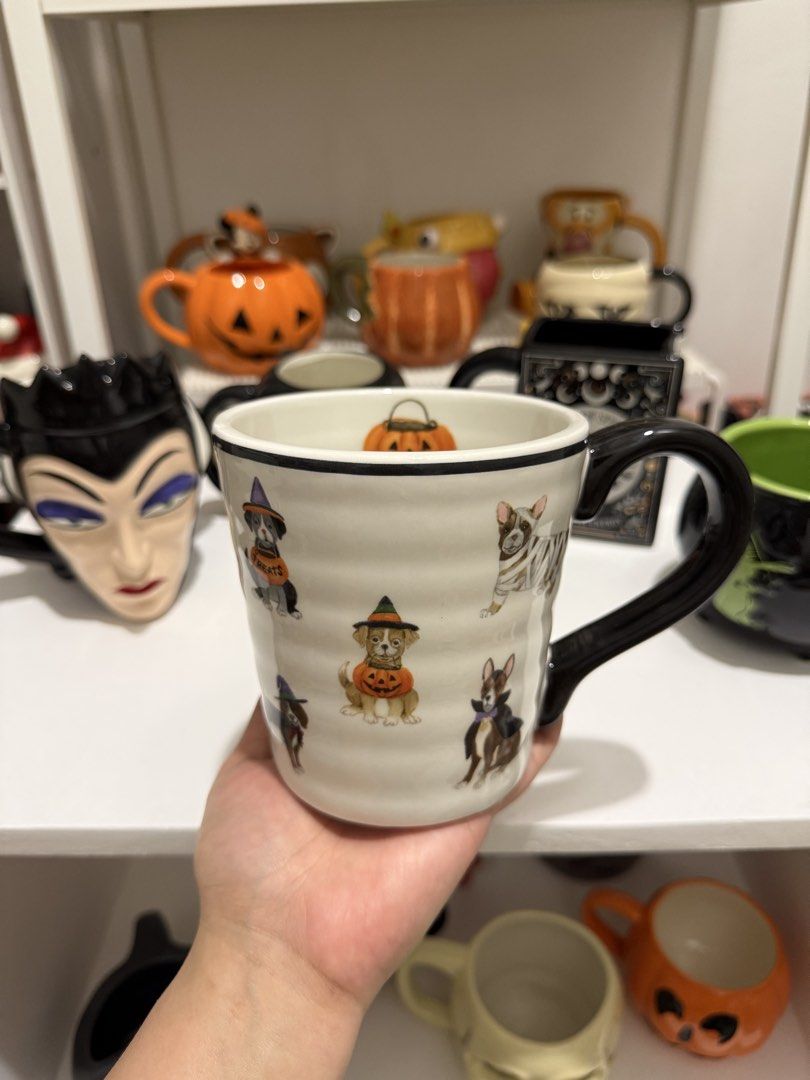 Halloween Dog Mug (Category: Coffee & Tea Tableware) located in Quezon City. Submitted by fragilebabies (Listing ID 1461579483, Image 1). Description: For Sale Mall Pull Out Mug!!!! Disclaimer: Please be reminded that these mugs are mall pull-out items. Minor imperfections such as small chips, slight paint chips, crazing (fine hairlines), and other minor marks may be present and are considered normal for mall pull-out items. That said, most of ou