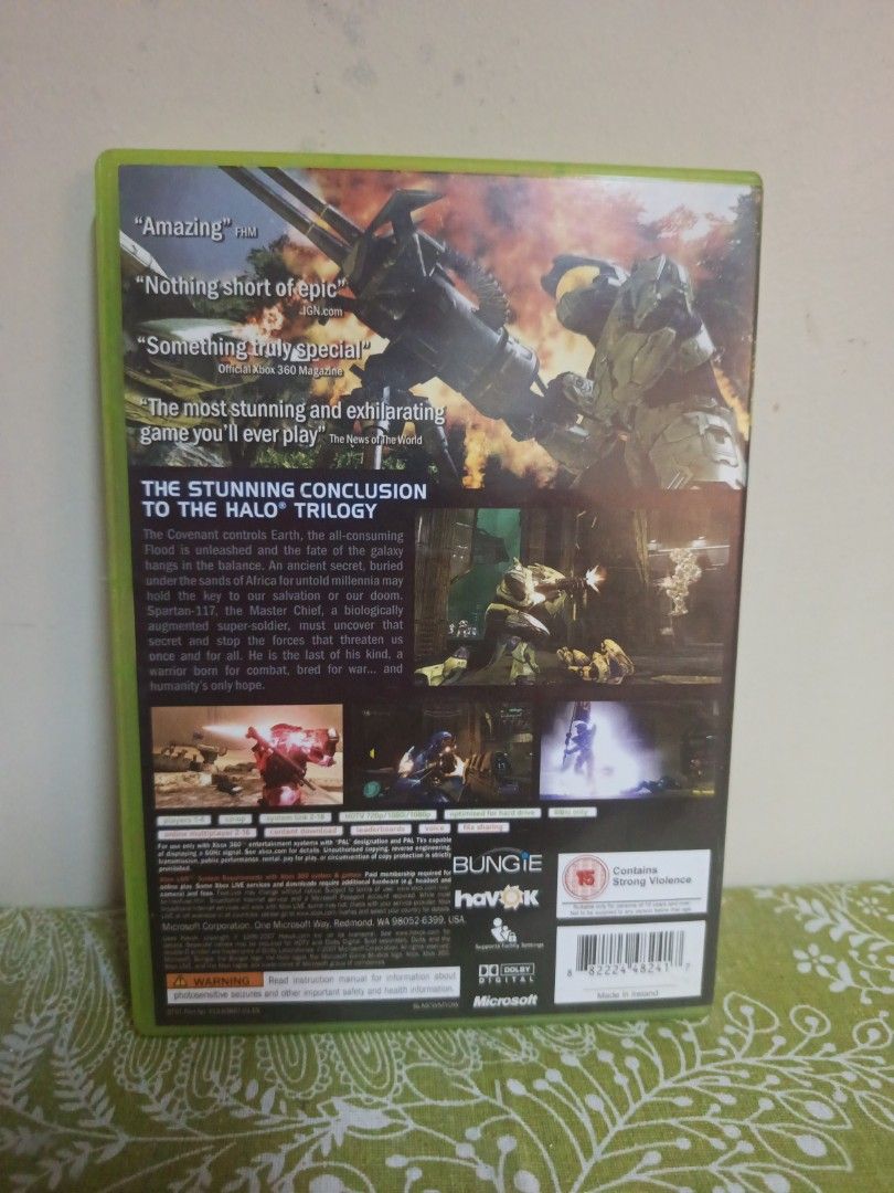 Halo 3 Xbox 360 Game (Category: Xbox) located in Muntinlupa City. Submitted by markkeub (Listing ID 1461756235, Image 2). Description: - Halo 3 for Xbox 360 - The thrilling conclusion to the Halo trilogy - Includes game disc and original case - ESRB Rating: 15 - A classic first-person shooter for your collection pick up alabang send sameday lalamove or grab send 1/2 days flashexpress.