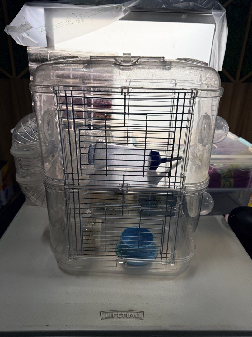 Hamster cage (Category: Homes & Other Pet Accessories) located in San Juan City. Submitted by jerliu (Listing ID 1461637897, Image 1). Description: For sale 2 level hamster cage with accessories Wysiwyg.