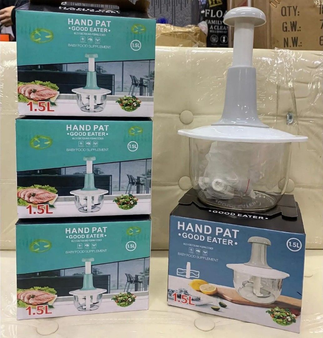 Hand pat manual food processor 1.5L (Category: Juicers, Blenders & Grinders) located in Manila. Submitted by yzcartph (Listing ID 1461689880, Image 1). Description: .