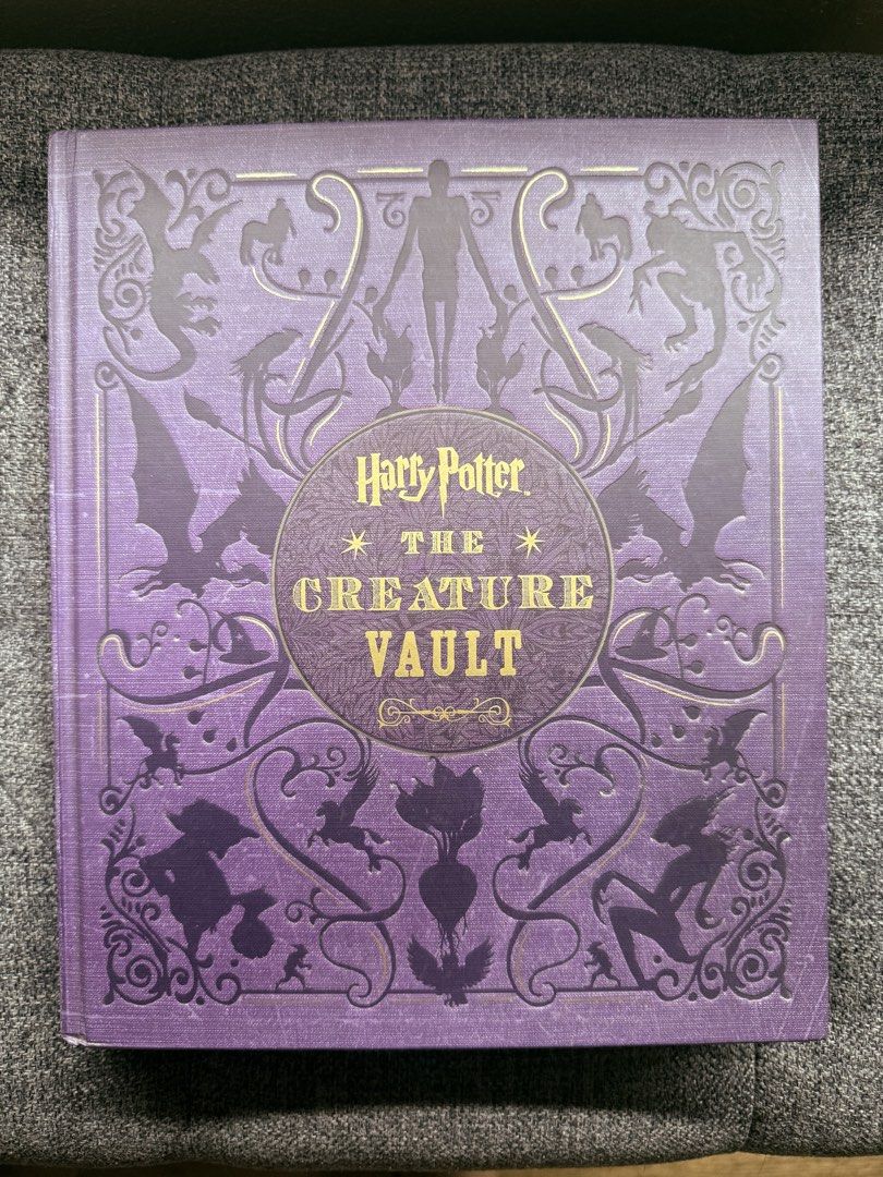 Harry Potter The Creature Vault Hardcover Book (Category: Storybooks) located in Muntinlupa City. Submitted by thediviners (Listing ID 1461573810, Image 1). Description: - Explore magical creatures from the Harry Potter universe (Dementors, House-elves, dragons, etc.). - Discover rare concept illustrations and behind-the-scenes photography. - Learn filmmaking secrets. - Comes with a removable poster featuring film creatures. - Essential for any H