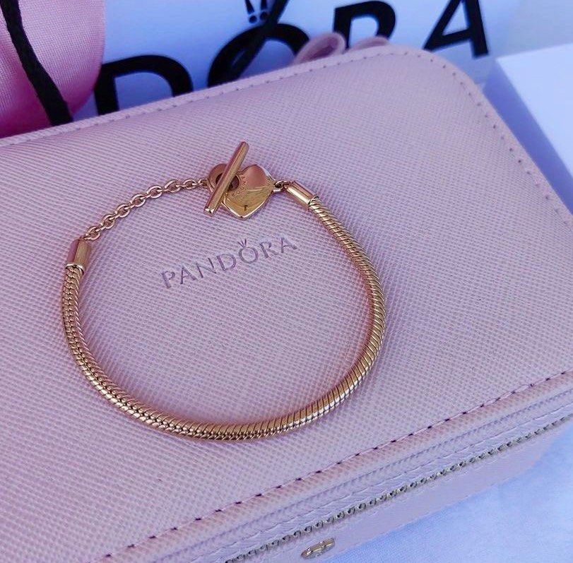 Heart T-Bar Snake Chain Bracelet (Category: Bracelets) located in Manila. Submitted by Pandorahope_30 (Listing ID 1461703550, Image 2). Description: size 17,20,21cm.