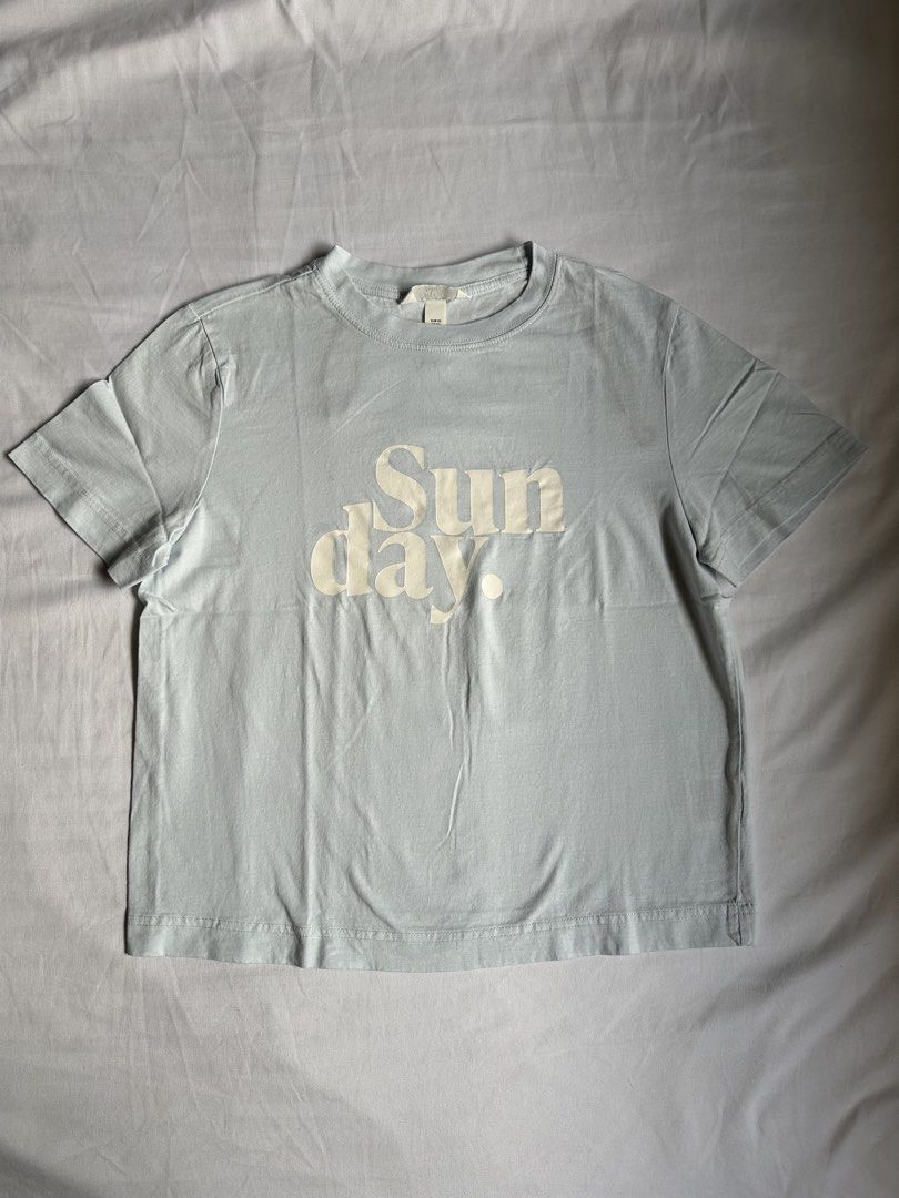 H&M Light Blue Statement Shirt (Category: Shirts) located in Bacolod City. Submitted by pym_shops (Listing ID 1461702213, Image 1). Description: .