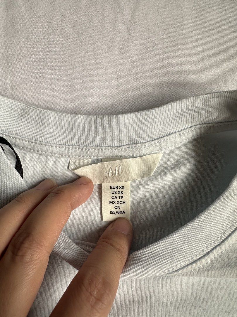 H&M Light Blue Statement Shirt (Category: Shirts) located in Bacolod City. Submitted by pym_shops (Listing ID 1461702213, Image 2). Description: .