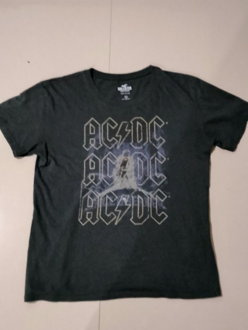 HOLLISTER ACDC SHIRT (Category: Tshirts & Polo Shirts ) located in Cavite. Submitted by jftxthrift (Listing ID 1461679121, Image 1). Description: dimes : 19x24.5 issue: pinhole, low color rate and yung asa pic.