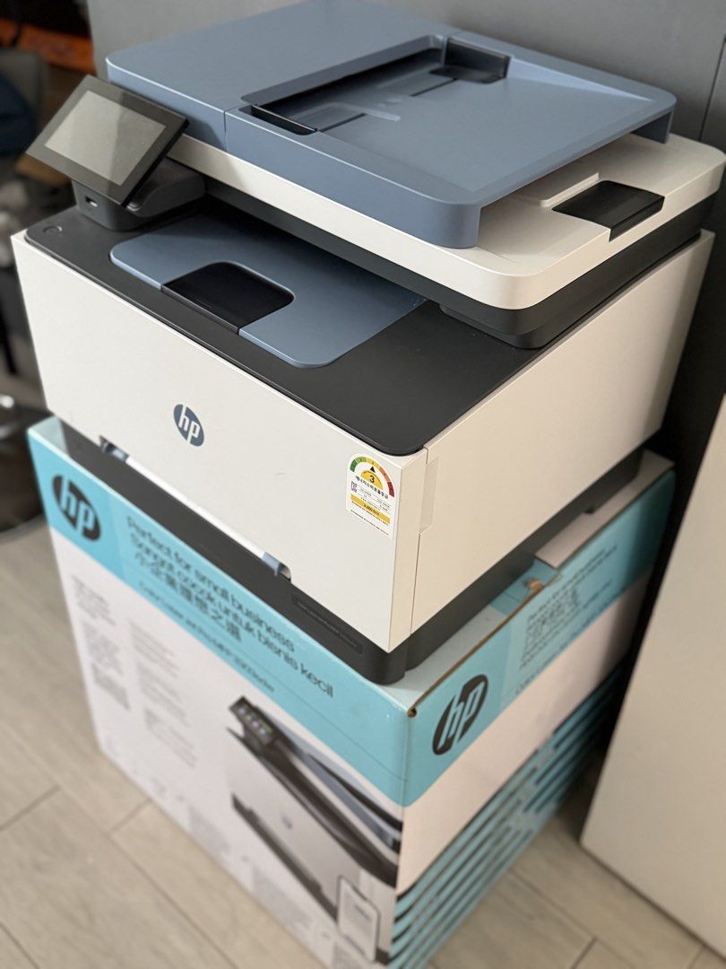 HP Color LaserJet Pro MFP 3303sdw Printer (Category: Printers, Scanners & Copiers) located in Cavite. Submitted by bajoy__ (Listing ID 1461684480, Image 2). Description: - HP Color LaserJet Pro MFP 3303sdw printer - Ideal for small businesses - High-quality color laser printing - Compact design - Fast two-sided (duplex) printing - Advanced network protection - Reliable Wi-Fi connectivity - Wireless printing and Wi-Fi Direct included - Efficient s