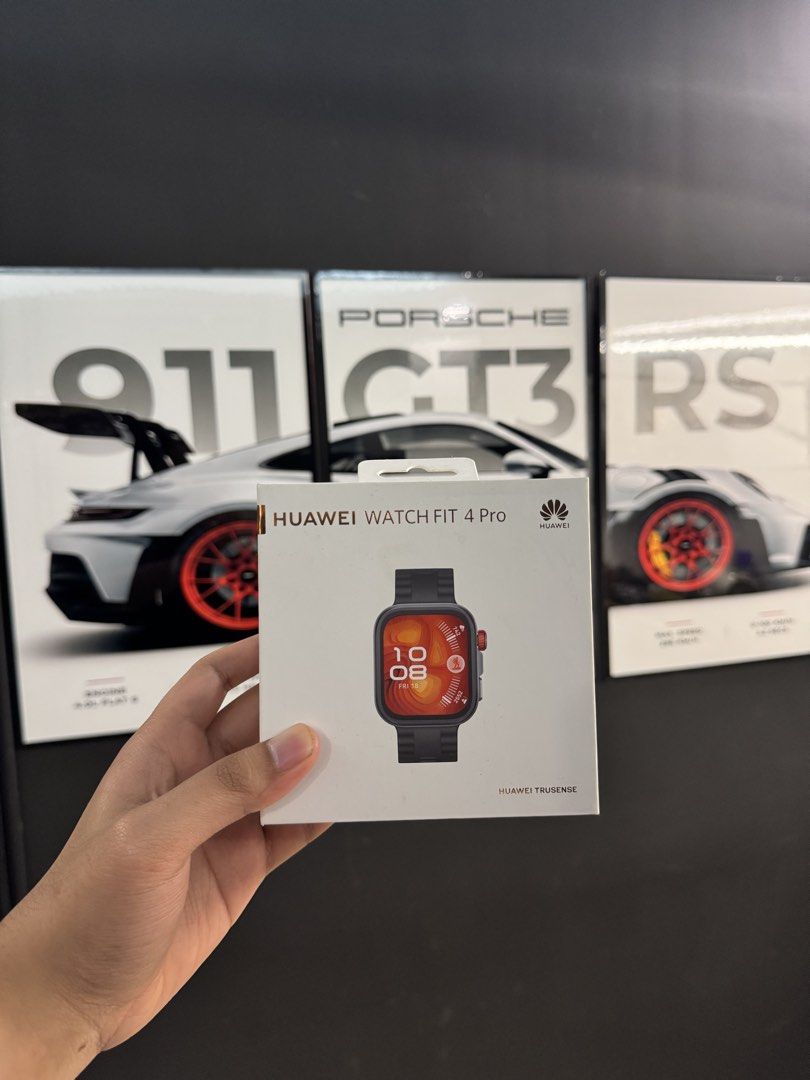 Huawei Watch Fit 4 Pro Black (Category: Wearables & Smart Watches) located in Binan City. Submitted by elelupaz (Listing ID 1461777849, Image 1). Description: Huawei Watch Fit 4 Pro (Black fluoroelastomer) Selling my Watch Fit 4 Pro. Opened to check, barely used. Complete. Includes: • Original box • Watch + original black strap • Original wireless charger • Papers Specs: • 1.82” AMOLED, sapphire glass, titanium bezel • TruSense health (HR, SpO2, 