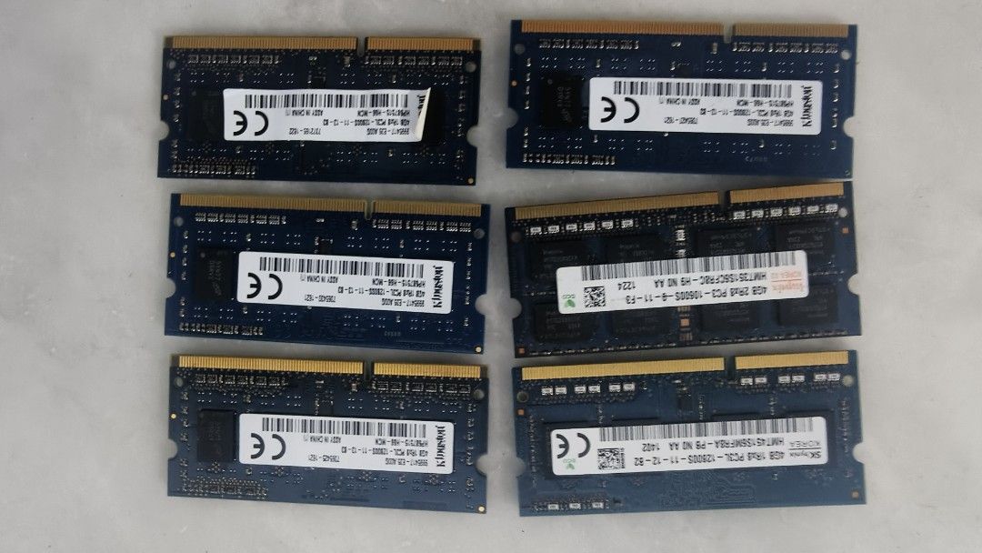 Hynix & Samsung DDR3 Laptop RAM Modules (Category: Laptops & Notebooks) located in Romblon. Submitted by budgetmeal30 (Listing ID 1461569876, Image 2). Description: Selling a mix of Hynix and Samsung DDR3 laptop RAM modules. Includes 2GB and 8GB sticks. Speeds vary from 10600S to 1600. All pulled from working laptops. Great for upgrading your old machine or for spare parts. Selling as a bundle. Let me know if you have questions..