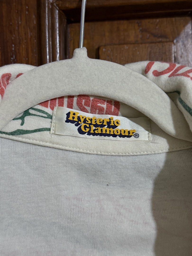 Hysteric Glamour collared crop top (Category: Shirts) located in Quezon City. Submitted by latiendadejaye (Listing ID 1461686547, Image 3). Description: Rare, purchased in Japan. More of a collectible item than a top you’d wear casually. High stretch, cropped so best fits M. In good condition, worn only once. MOP: BPI, Gcash, Maya RFS: cleaning out my closet .