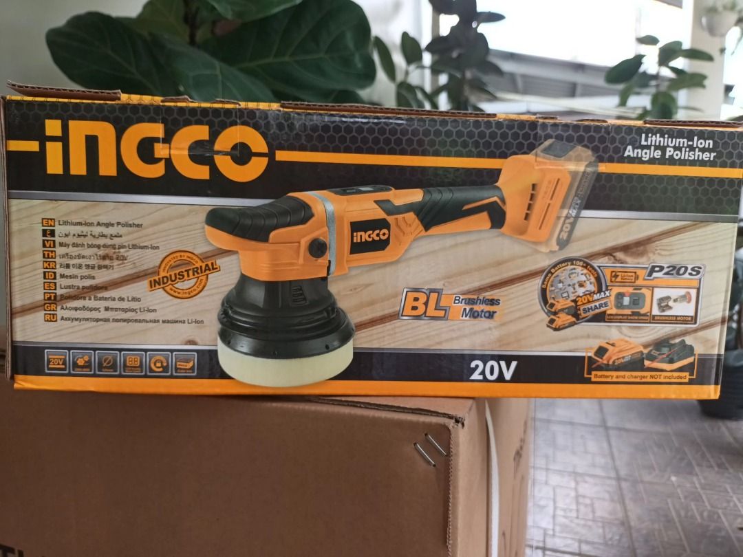 INGCO 20V Lithium-Ion Angle Polisher APLI2002 (Category: Construction Tools & Equipment) located in Manila. Submitted by swifthawk_ec414d (Listing ID 1461583897, Image 2). Description: - INGCO 20V Lithium-Ion Angle Polisher - Powerful Brushless Motor - Ideal for car detailing and polishing - Includes: 1 Foam Polishing Bonnet (125mm), 1 Hex Key - Battery and Charger NOT Included - Spare unit, never used.